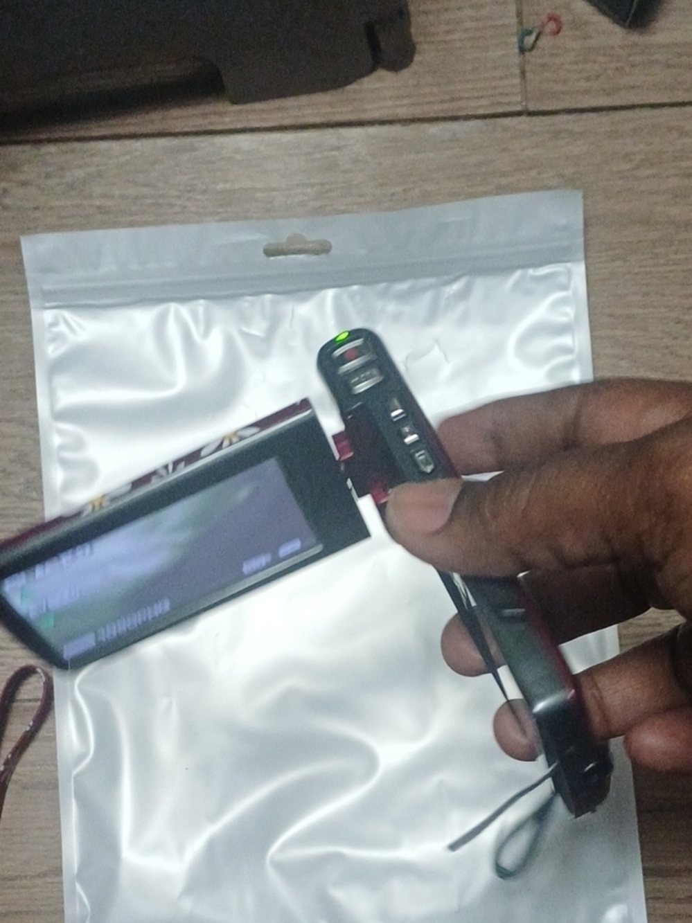 Digital Camcorder with Flip Screen - Black and Red